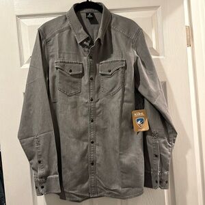 KUHL Men’s Desperado button down grey New with Tags